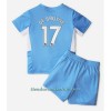 Conjunto (Camiseta+Pantalón Corto) Manchester City Kevin De Bruyne 17 Primera Equipación 2021/22 - Niño